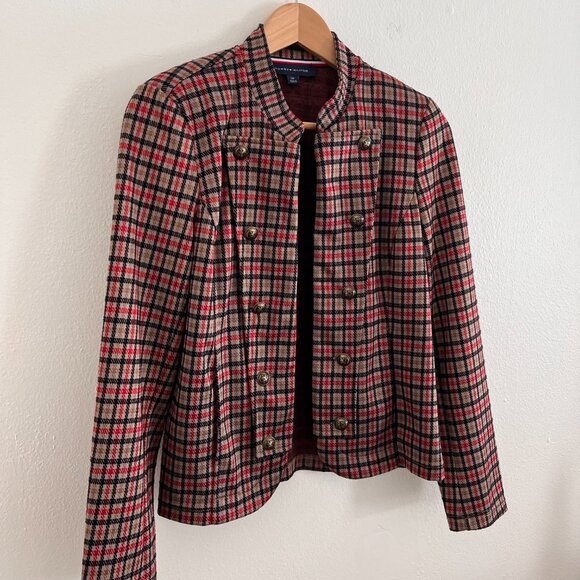 Tommy Hilfiger Open Front Plaid Blazer - Picture 2 of 8
